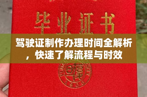金寨驾驶证制作办理时间全解析，快速了解流程与时效