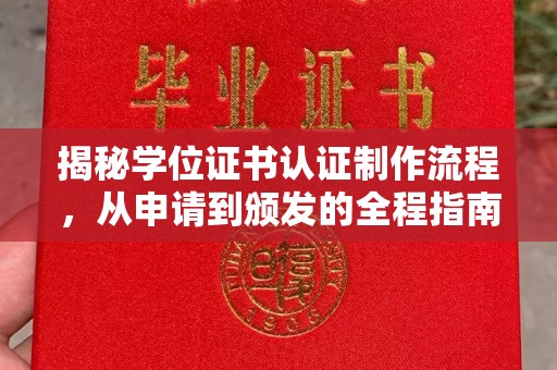 金寨揭秘学位证书认证制作流程，从申请到颁发的全程指南
